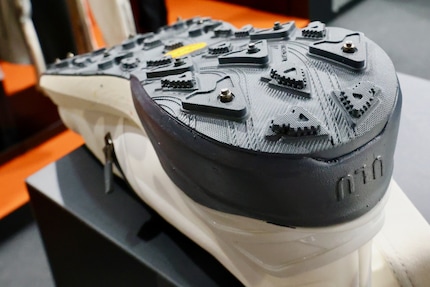 With a Vibram sole and spikes, the shoes are designed to provide grip even in wintry conditions.