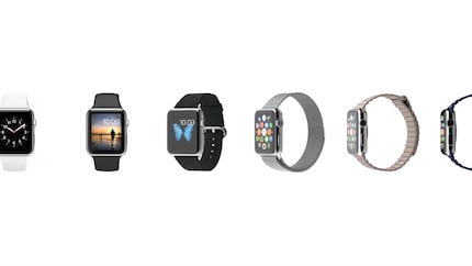 The very first Apple Watch looks like current models, on top of still showing the same time.