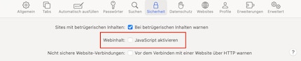 JavaScript deaktivieren hilft gegen die Bedrohung, kann aber auch zu Komplikationen mit Websites führen.