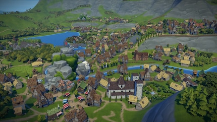 From an EA save: my village already has around 550 inhabitants.