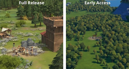 This comparison between the Early Access and the full release shows how visually different the versions are.