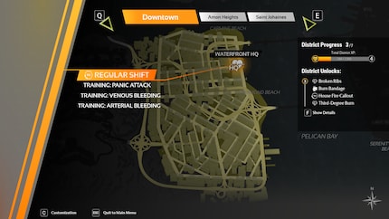 I select individual scenarios from the map.
