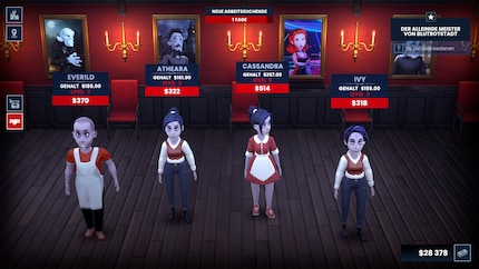 In the agency, I can look for and hire new employees for my bar.
