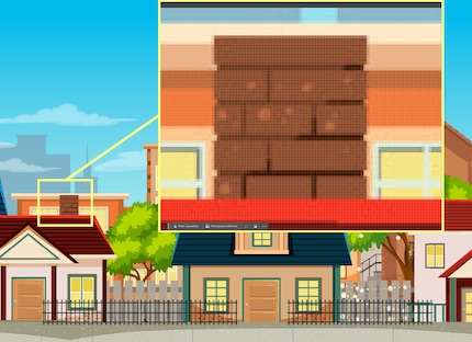 This is what it looks like when I enlarge a pixel file. The grid is clearly recognisable.