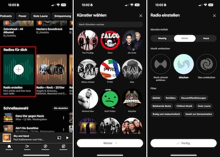 Je kunt je eigen radiostation samenstellen. Het algoritme helpt bij de muziekselectie.
