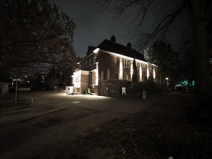 De nachtmodus levert de slechtste resultaten op met de ultragroothoekcamera.