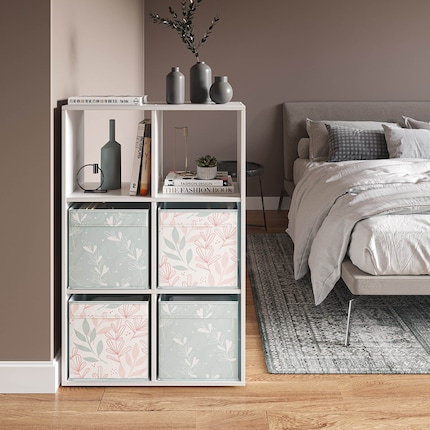 Whether white or covered in a kitschy pattern, these folding boxes age terribly and belong behind closed doors.