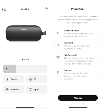 Je kunt de sneltoets zelf definiëren in de app.