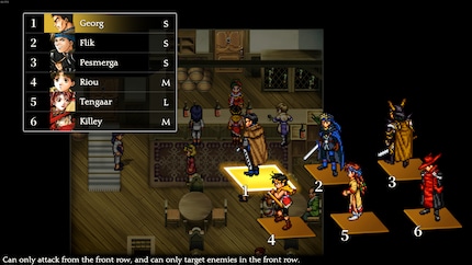 I have to set up my characters according to their weapon. Otherwise, those with S weapons can’t attack from the back row.