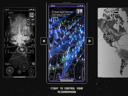 Niantic hat Spielmechaniken mit Augmentet Reality und Geodaten-Technologie eingebaut, wie hier bei «Ingress Prime».