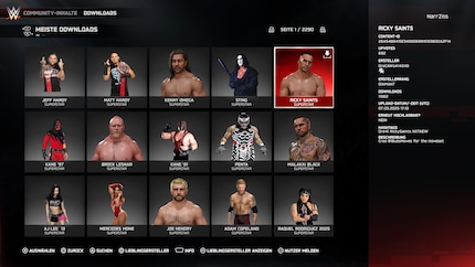 The Community content offers a large collection of sometimes great, self-created wrestlers.