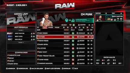 At the beginning of MyGm, I draft my starting roster against my competitors.