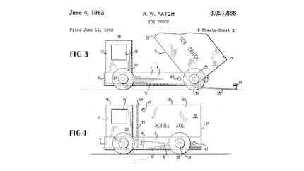 Uitvinder op vijfjarige leeftijd: Patchs patent uit 1963.
