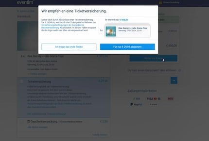 The court judged this pop-up to be «unduly influential»