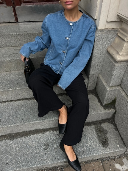 Jeansjacke – aber in edel.