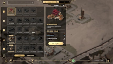 Het visuele effect van het spel is opzettelijk eenvoudig. Hier selecteer ik het scriptgedeelte in het bouwmenu.