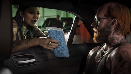 Hier krijgt een klant in een drive-by apotheek zijn medicijnen van goed opgeleid personeel.