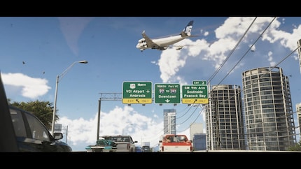 De lucht van Vice City is vol vliegtuigen.