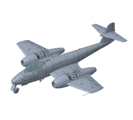 Die F.8 war die meistgebaute Version der Meteor, mit etwa 1550 produzierten Maschinen.