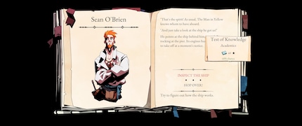 Bevor ich eine Wahl treffe, zeigt mir das Spiel, ob sie von einem Skill-Check abhängig ist und wie meine Chancen stehen.