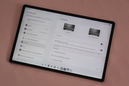 Lenovo offers a number of settings in the software for reading, such as black and white mode.