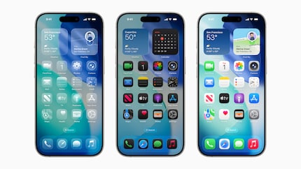 This is what the new iOS looks like - All Clear (left), in Dark Mode (centre) and normal (right).