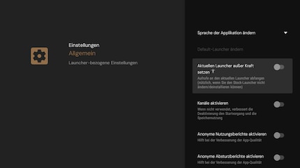 Als je «Huidige draagraket uitschakelen» hebt geactiveerd, ga je naar het startscherm van Projectivy Launcher door op de knop Home te klikken.