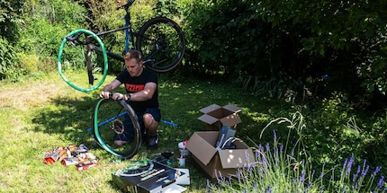 Stefan Hack van Trail Supply aan het werk.