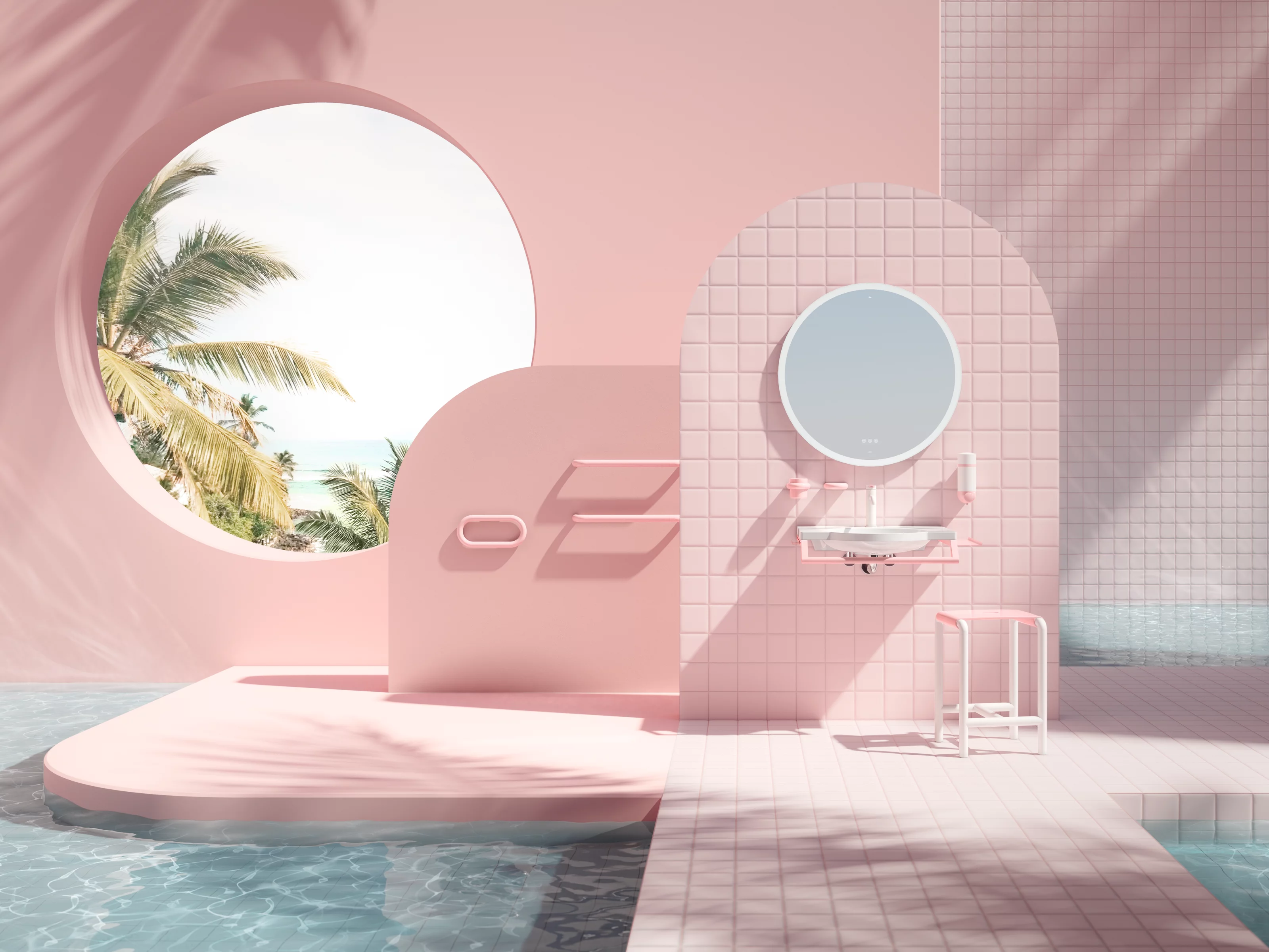 Think Pink: De nieuwe badkamerontwerpen van Barbie en Hewi