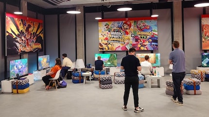 Am Preview-Event bei Nintendo zocken alle fleissig «Donkey Kong Bananza».