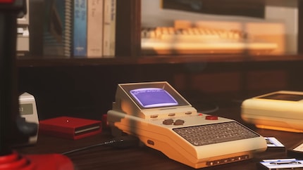 Fan rendering van een retro-geïnspireerde console.