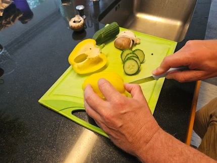 Een van mijn kunststof planken in gebruik.