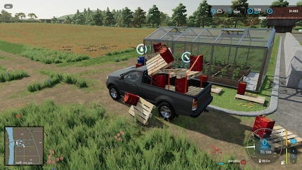 Het werkt in het spel: Deze tomaten zijn goed vastgezet op het laadperron.