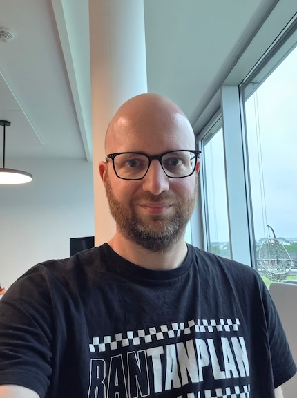 Selfie met de binnencamera.