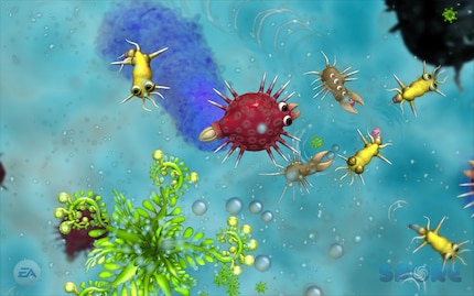 In «Spore» begin ik als een piepklein eencellig organisme in een oersoep en leid ik mijn zelfontworpen soort stap voor stap naar een galactische beschaving.