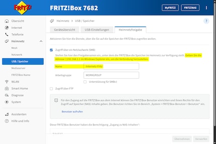 Sommige routers - zoals mijn Fritz!Box - kunnen ook netwerkopslag aanbieden. Deze kan ook worden geïntegreerd via SMB.