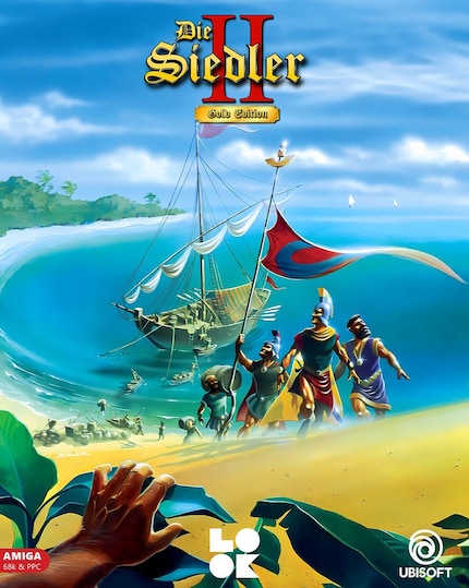 Das Cover-Artwork von «Die Siedler II: Gold Edition» für den Amiga.