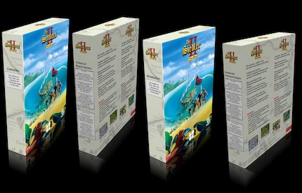Die Box-Edition enthält neben dem Spiel auf DVD auch Handbuch, Weltenatlas und Postkarten im Retro-Look.