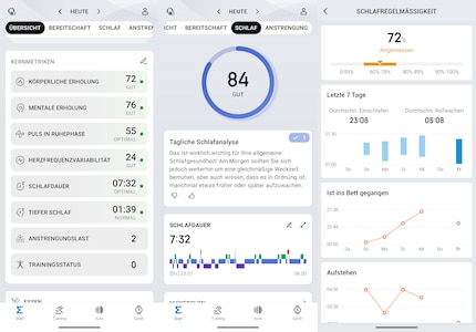 The many metrics on the far left, the in-depth analysis of sleep on the right.