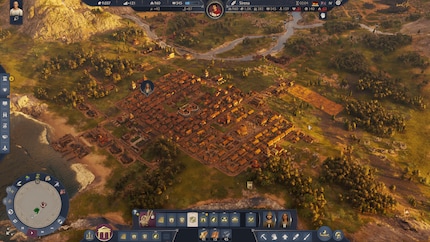 Less than an hour into the game, my little town has grown to just under 1,000 inhabitants – and my plebeians (the second population level) are already quite demanding.