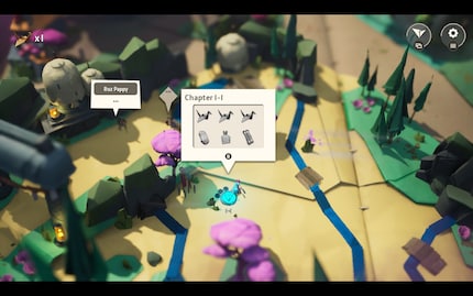 You enter levels via the world map.