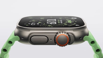 De Apple Watch Ultra 3 heeft een titanium behuizing.