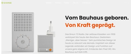 Sharge sees its chargers as part of the «Bauhaus» product design tradition.