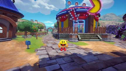Pac-Man heeft zichtbaar plezier in zijn dorp. In tegenstelling tot mij.
