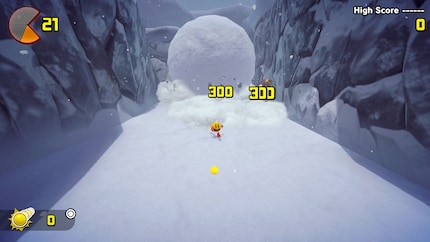 Vluchten voor de sneeuwbal en de belabberde besturing.
