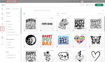 Screenshot Cricut Design Space