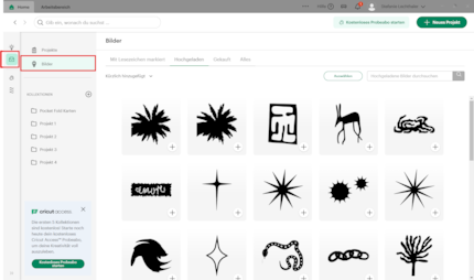 Screenshot Cricut Design Space
