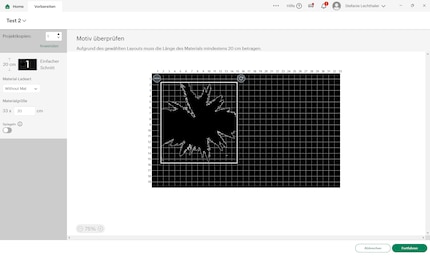 Screenshot Cricut Design Space