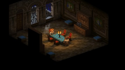 Een louche gesprek in een louche kamer.