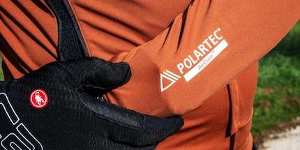 The cycling jacket from Castelli and Polartec with AirCore technology.